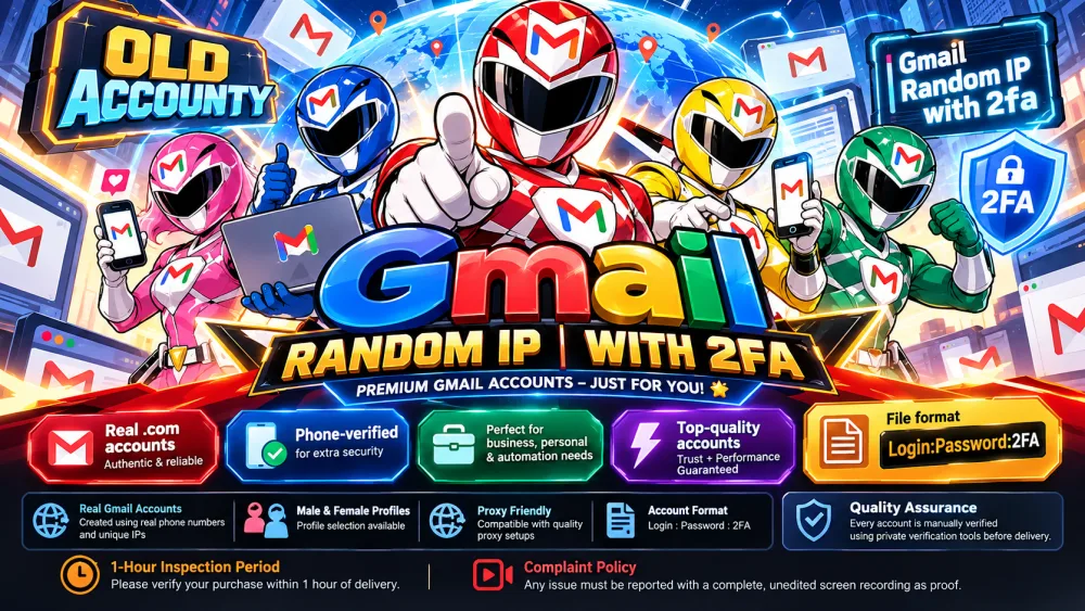 OLD ACCOUNTY | Gmail Random IP | with 2fa