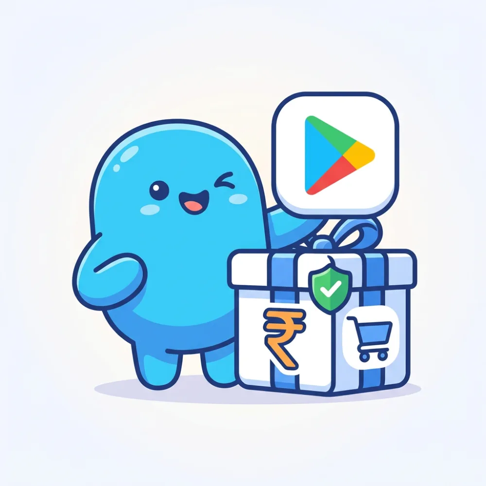 Google Play Gift Card India | 1000 INR Balance. Digital code only. Usable on India region accounts. Delivered instantly after purchase.