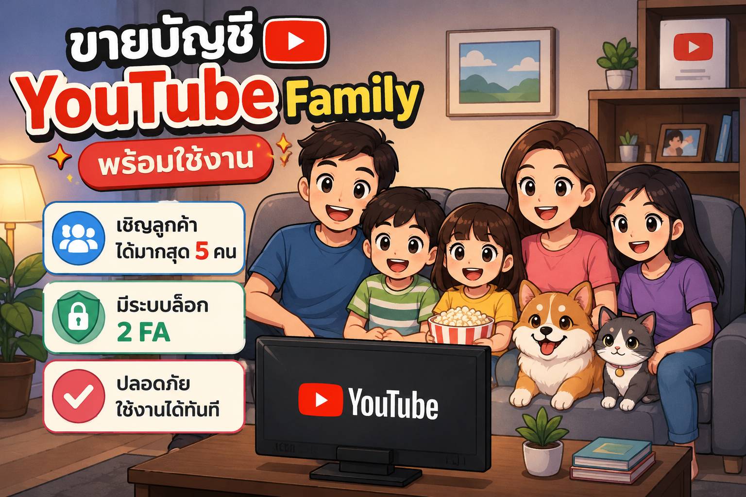 Accmarkety YouTube Family พร้อมใช้งาน